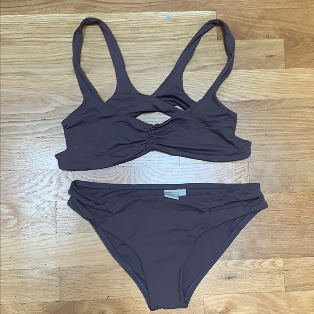 L*Space bikini; pebble color.